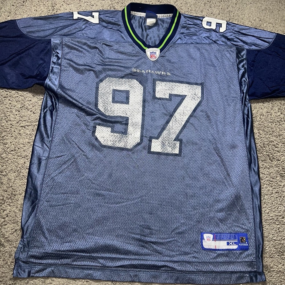 Rare Vintage Reebok Seattle Seahawks Patrick‎ Kerney NFL Jersey Men's Size XL